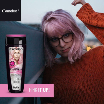 Cameleo - Pink Hair Toner with Rose Water, NO Yellow Shades, Tones, Semi Permanent Hair Dye - Blonde, Grey Hair - Colour &amp; Care - Paraben Free | 200ml
