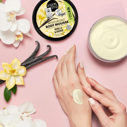 Organic Shop Body Mousse Moisturizing Vanilla &amp; Orchid, 250 ml