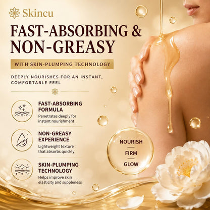 Anti-Aging Body Oil, Firms Skin, Absorbs Quickly, And Is Non-greasy, 120ml Skincu Glow Remedy Oil, Infused with Collagen &amp; Botanical Extracts, Deep Moisturising, Ideal for Dry Body Areas