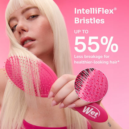 WetBrush Paddle Detangler with Intelliflex Bristles and Aquavents to Help Drying, Wider Surface Area Detangles in Less time, Wet Brush Detangles Hair with Ease, Suitable for All Hair Types, Black