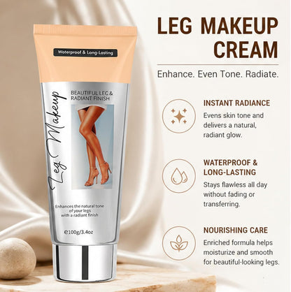 Leg Makeup Waterproof No Transfer Tattoo Cover Up Makeup Body Coverage PerfectorFull Coverage Foundation With Large Brush for Daily Wear Natural Skin 02