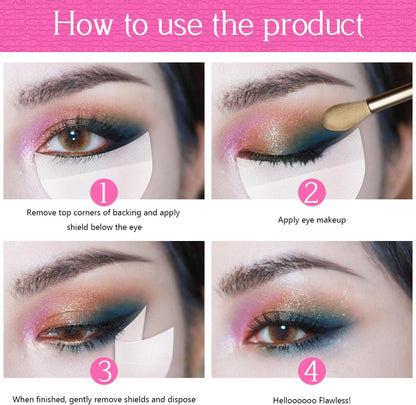 200 Pcs Eyeshadow Shields Lint Free Eyeshadows Tape Professional Eye Shadow Pads Gel Pad Under Patches Prevent Makeup Residue for Eyelash Extensions Eyeliner Lip Tinting