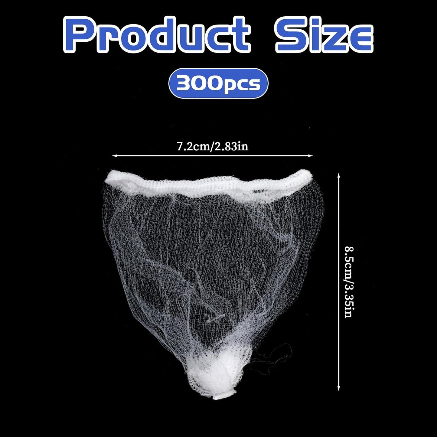 300 PCS Kitchen Disposable Strainer Sink Net Mesh Filter Bag Fits Sink Drain Strainer Scalability Elastic Anti-Clogging Bag for Collecting Kitchen Food Waste Leftover Garbage