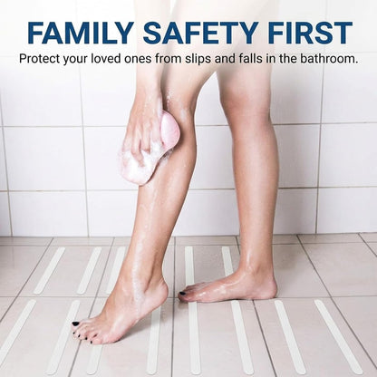 36 Pcs Anti Slip Bath Stickers, Clear Self Adhesive Non Slip Shower Strips, Safety Bathtub Treads for Baby Elderly, Waterproof Grip Decals for Bathroom Floors Stairs, Hygienic Mat Alternative