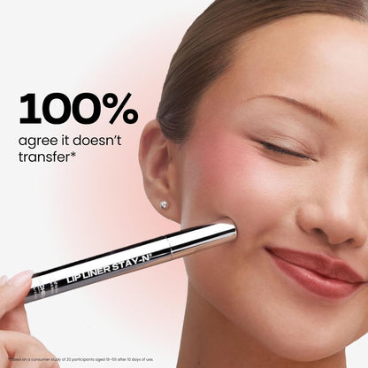 Sacheu Lip Liner STAY-N Peel Off Lip Stain - Long Lasting Waterproof Lip Tint with Hyaluronic Acid &amp; Vitamin E – Transfer Proof Matte Finish, Vegan &amp; Cruelty-Free (p-INKED)