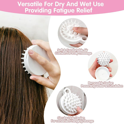 2 Hair Oil Applicator Bottle 180ml with 2 Scalp Massager, Oil Applicator Bottle for Hair with Scale, Oil Bottle for Hair Even Dyeing, Root Comb Applicator Brush Easy to Apply