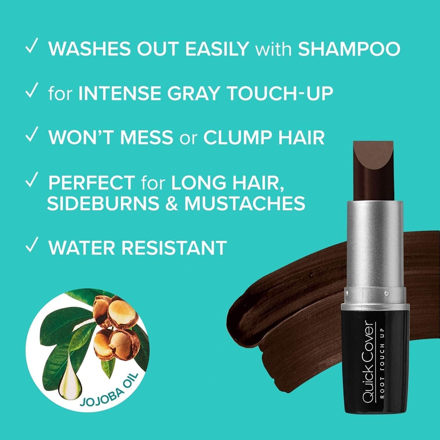 Kiss Colors Quick Cover Gray Hair Touch Up Dark Brown