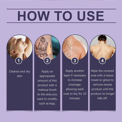 Body Coverage Perfector Waterproof with Brush, Full Coverage Tattoo Cover Up Cream, Leg and Body Makeup for Women, Long Lasting Leg Foundation for Daily Wear