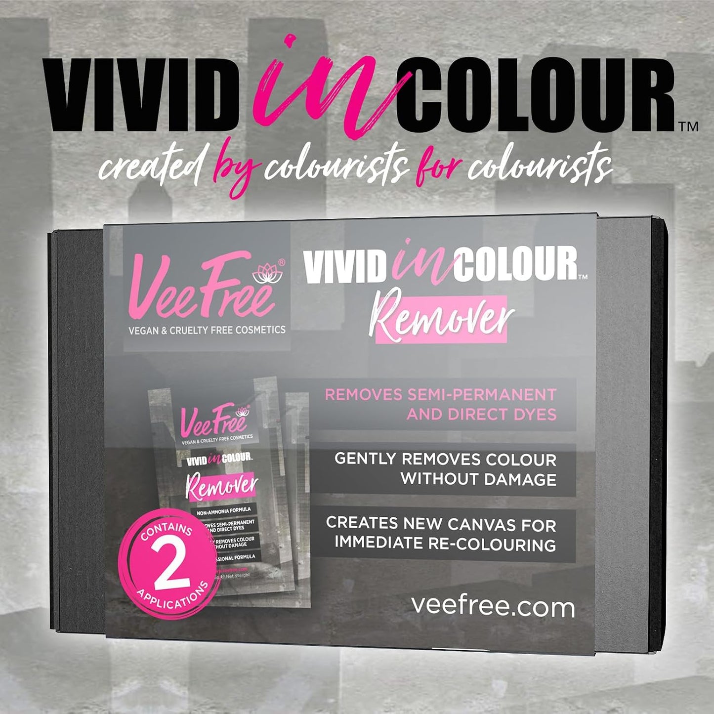 Hair Colour Remover Kit (2 Pack) Remove Unwanted Semi-Permanent &amp; Permanent Colours, Creates A Lighter Base Shade For Colourists to Recolour. Does Not Restore Natural Colour-Salon Professional
