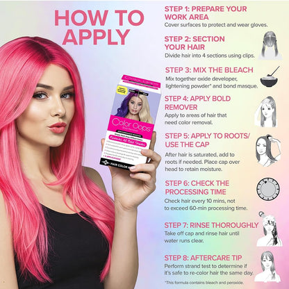 Color Oops Bold Remover, 2 Applications, Hair Dye Remover Safely Removes Direct Dyes and Semi Permanent Hair Color, Recolor The Same Day, Vegan &amp; Cruelty Free