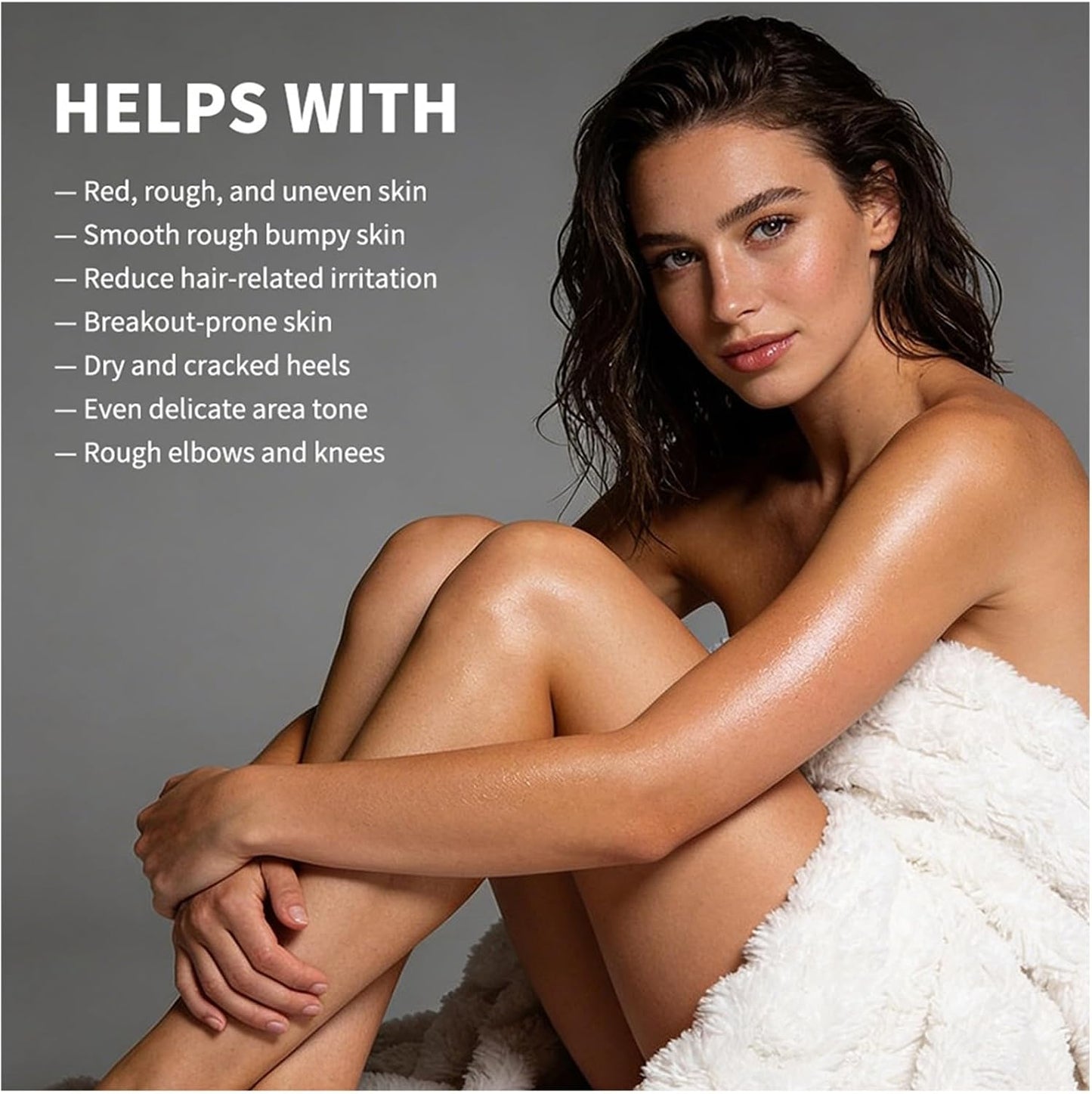 Glycolic Acid Exfoliating Body Stick, Gentle Daily Body Scrub &amp; Exfoliator for Smooth Skin, Improves Texture &amp; Brightness, Easy-to-Use Body Skin Care