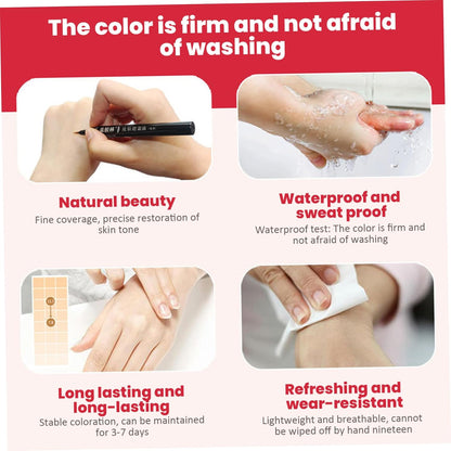 2Pcs Vitiligo Makeup Cover Waterproof, Long Lasting Vitiligo Cream, Sweat-Proof Portable Body Concealer for Women, Men, SKIN CONCEALER