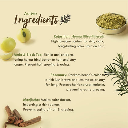 PUB NAT Habit - Back to Natural Secrets Everyday Ready-to-Apply Henna Paste, 220g - Dark Brown (Pack of 2)
