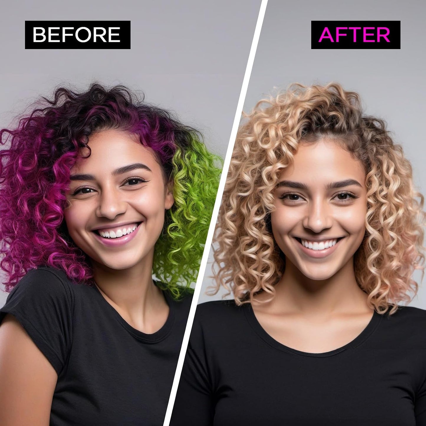 Hair Colour Remover Kit (2 Pack) Remove Unwanted Semi-Permanent &amp; Permanent Colours, Creates A Lighter Base Shade For Colourists to Recolour. Does Not Restore Natural Colour-Salon Professional