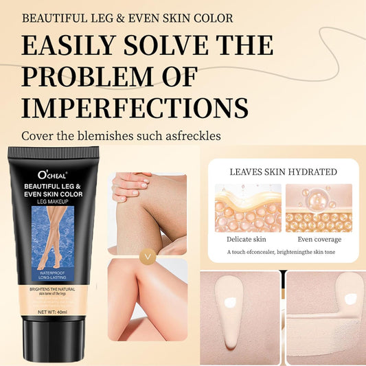 2 PCS Leg and Body Makeup Foundation, Body Coverage Tattoo Concealer, Waterproof Leg &amp; Body Tattoo Scar Cover up, Covers Varicose Veins for All Skin Tones (B, M)