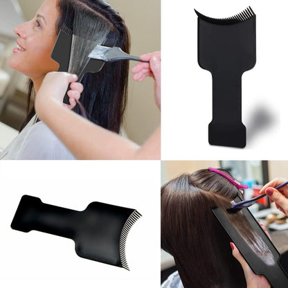 2PCS Hair Dye Highlighting Boards with Fine Teeth &amp; Flat Top Comb – Salon-Grade Sectioning Tools for Balayage, Bleach, Colouring at Home (Black)