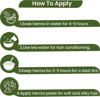Herbal Magic Organic Henna Powder (100g) + Organic Indigo Powder(100g) for Hair Dye, USDA ,Chemical Free Hair Coloring, Natural Hair Mask, Combo Pack ,Premium Quality