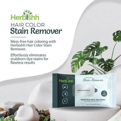 Herbishh Hair Color Stain Remover Wipes – Gentle Formula Dye Cleanup for Easy Hair Color Removal (25 Wipes, 1 Count)