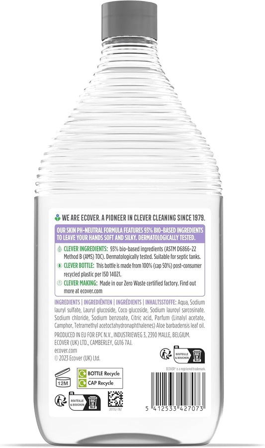 Ecover Hand Wash Refill, Hand Soap, Gentle Hand Cleansing, Fresh Lavender &amp; Aloe Vera Scent, Pack of 1,1 x 950ml