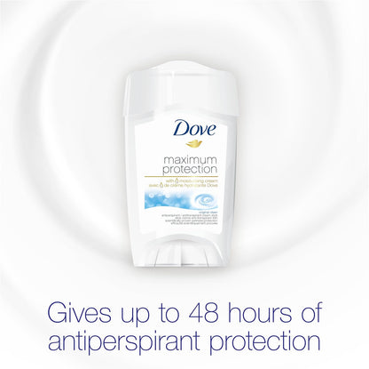 Dove Maximum Protection Original Clean Anti-perspirant Cream Stick with ¼ moisturising cream our most effective deodorant 3x 45 ml