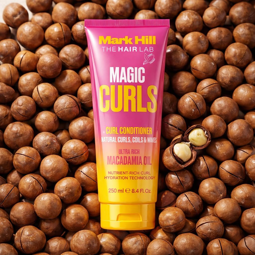 Mark Hill Magic Curls Curl Conditioner, with Macadamia Oil for Curls and Waves, Smooth, Anti Frizz Hair 250ml