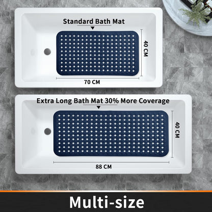 Yimobra Non Slip Bathtub Mat, Bath Mats for Tub, Shower Mat with Drain Holes Suction Cups, Machine Washable, BPA, Latex, Phthalate Free