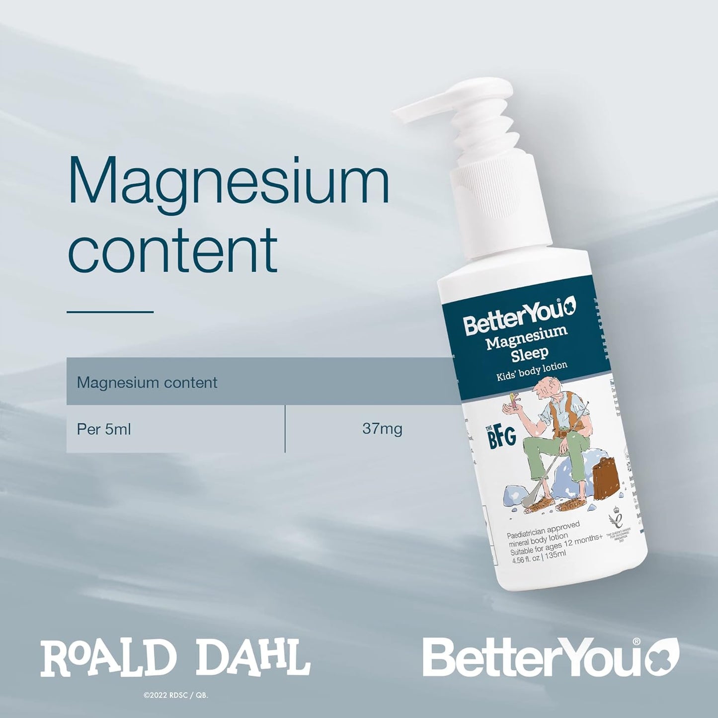 BetterYou Magnesium Sleep Kids' Body Lotion, Pure Magnesium Chloride with Lavender and Chamomile Essential Oils, Paediatrician Approved, Dermatologically Tested and Suitable for Sensitive Skin