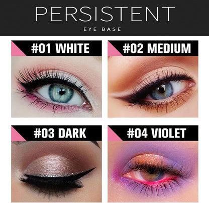 Eyeshadow Primer, Pigment Base Eyeshadow Primer, Ultra-Creamy Eye Base Lightweight Long Lasting Eye Primer, Matte Full Coverage Concealer Makeup for Mature Skin 15ml (1# white)