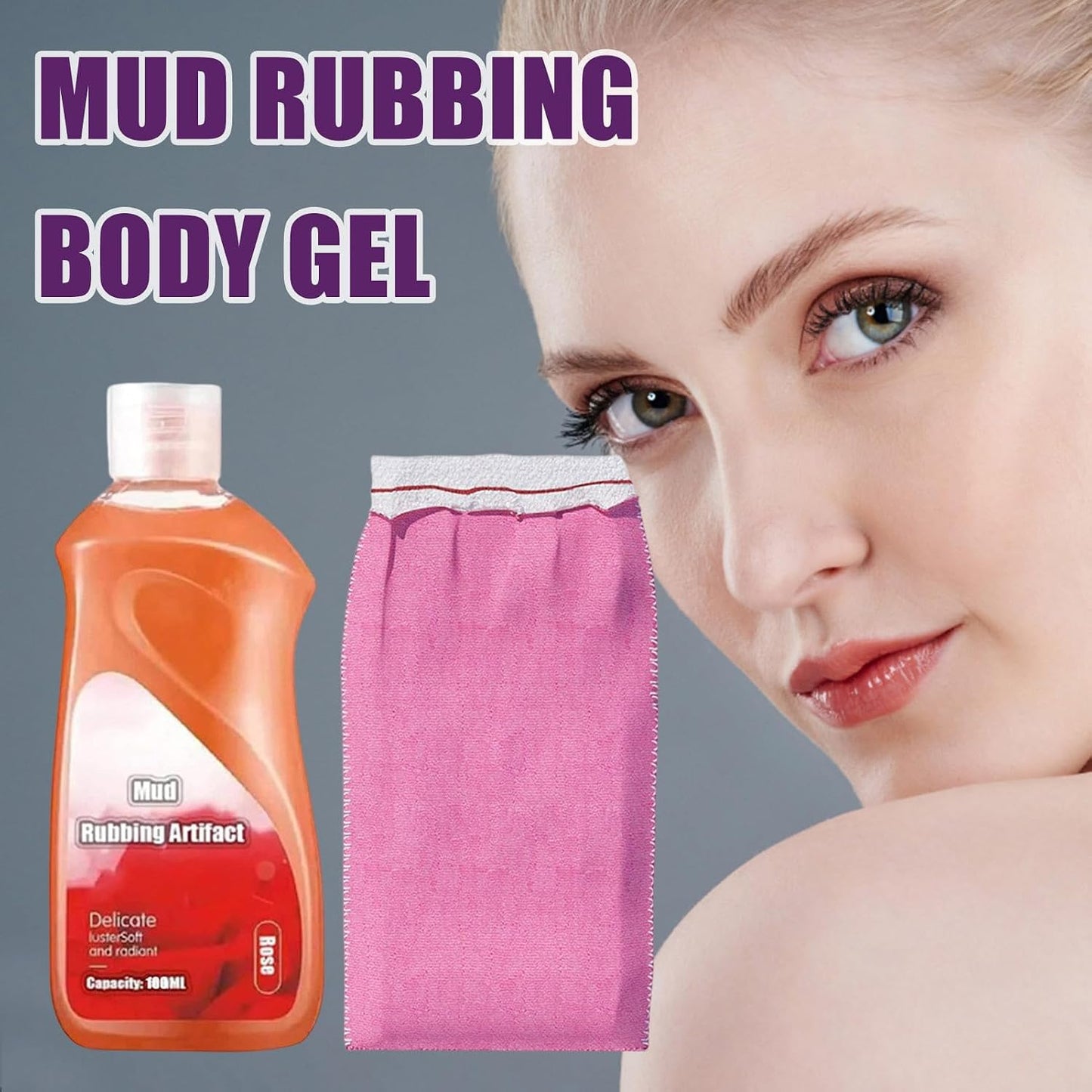 Mud Rub | Rubbing Mud for Skin - Brightening Rubbing Mud Gel 100ml for, Improve Dullness, Even Skin Color Rianpesn