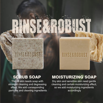 Soap Bars Mens Set Gifts Fathers Day 6Pcs Handmade Cleansing Set Moisturizing &amp; Exfoliating Scrub Soap Gift for Men All Skin Type 3.5 oz of 6 Different Scents Bars Idea Christmas Valentine's Day Gifts