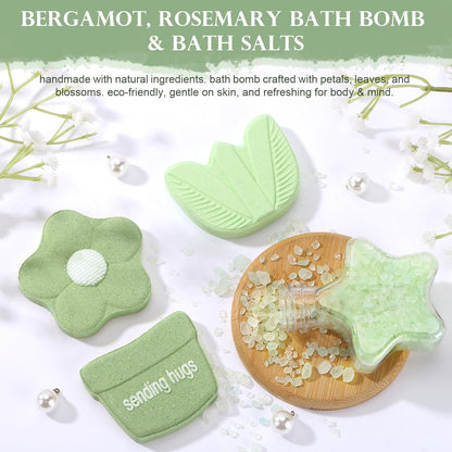 Sending Hugs Pamper Gifts for Women Birthday, Hug in a Box Care Package for Her with Pocket Hug Token, Relaxation Bath Gifts Set Thinking of You Get Well Soon Gift for Women Best Friend Bestie
