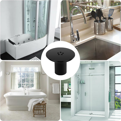 Shower Plughole Cover 90mm / 115mm, Fast Flow (Black) by Chrome Shower Tray Drain Cover