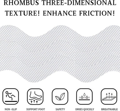24 Pieces Self-Adhesive Shower Stickers, Non-Slip Shower Mat, Transparent Shower Mats, Sliding Surfaces, Non-Slip Sticker Strips for Bathtub, Stairs, Bathroom