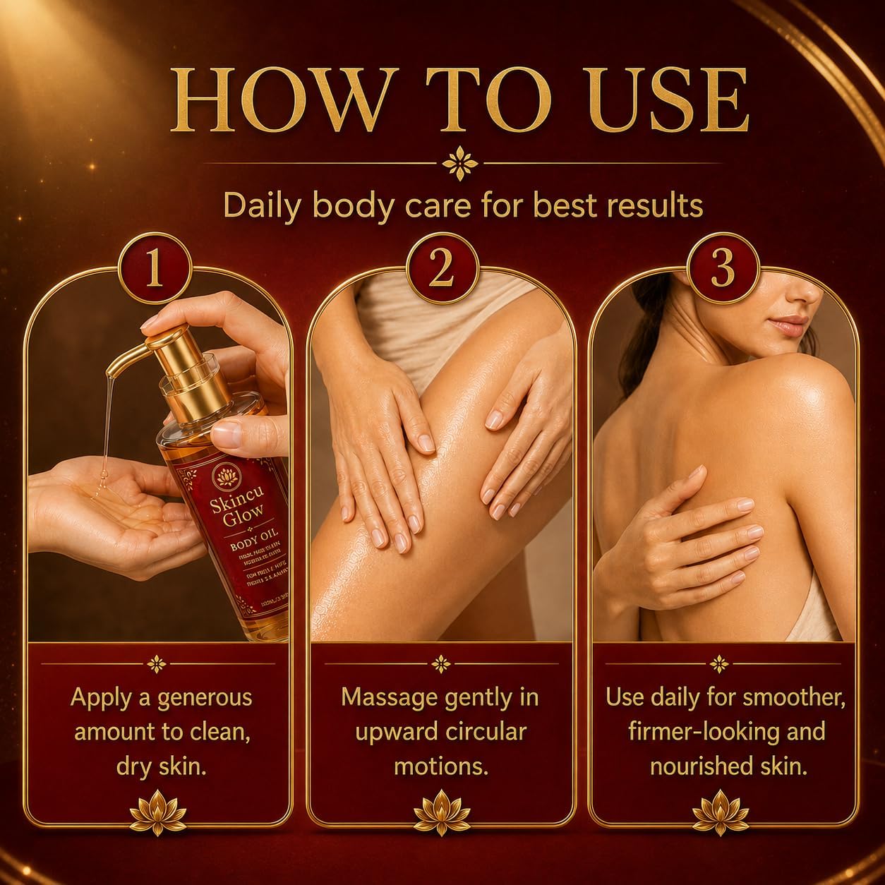 New Skincu Glow Remedy Oil for Women, Skincu Anti Aging Body Oil for Crepey, Fast Absorbing Non-Greasy Body Massage for Dry Crepey-Looking Skin, Arms, Legs, Thighs &amp; Tummy