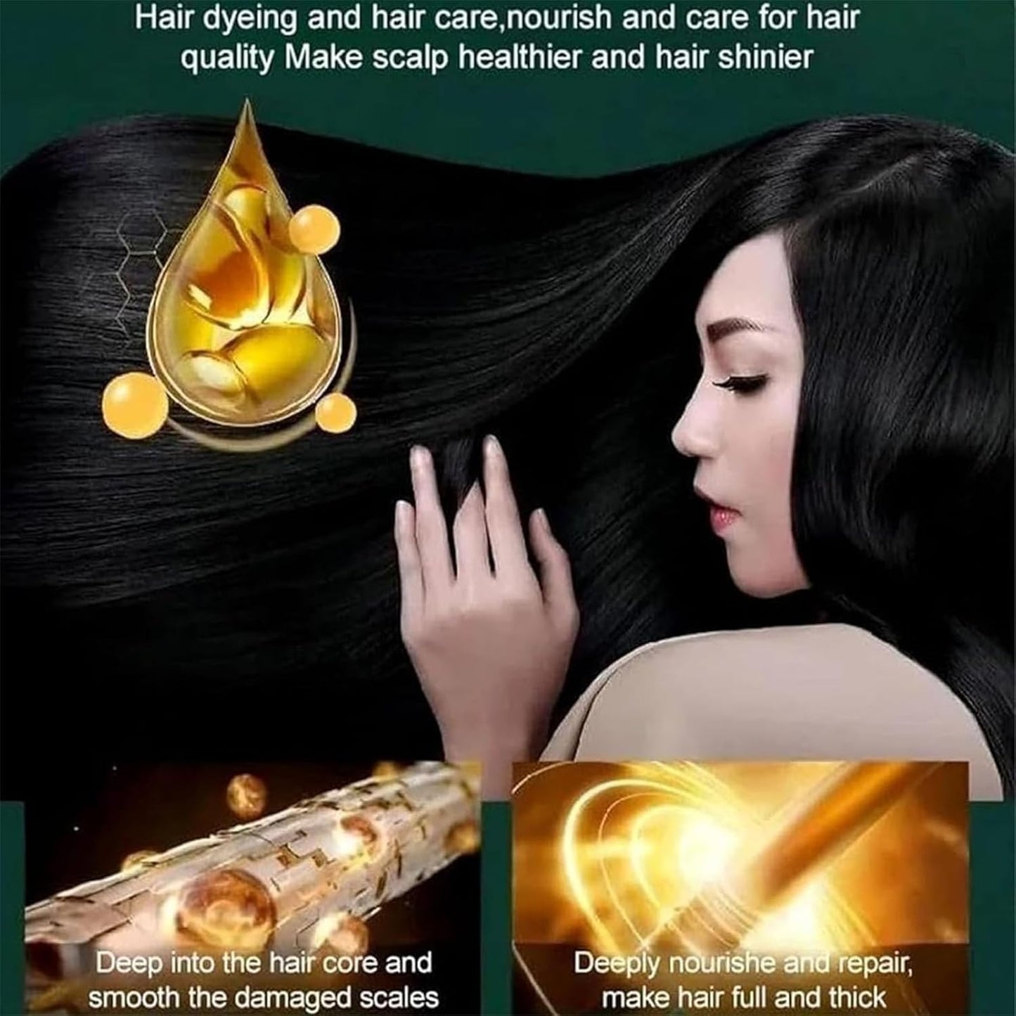 210ML Single Agent Floral Dye Long Lasting Hair Dye Set Single Dose of Care Dyeing Cream Plant-Based Hair Coloring Cream for Gray Coverage