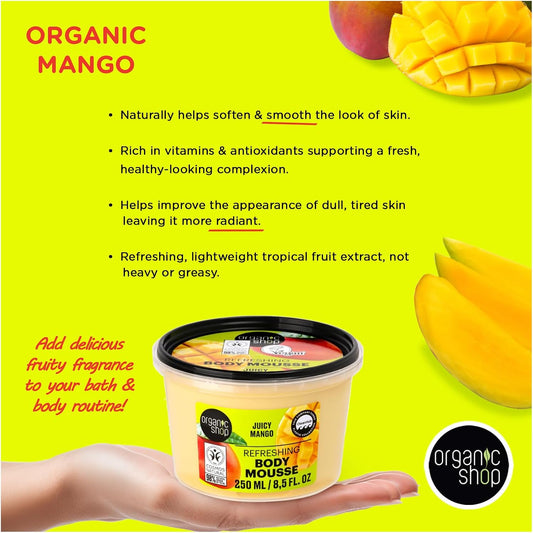 Organic Shop Body Mousse Refreshing Juicy Mango, 250 ml