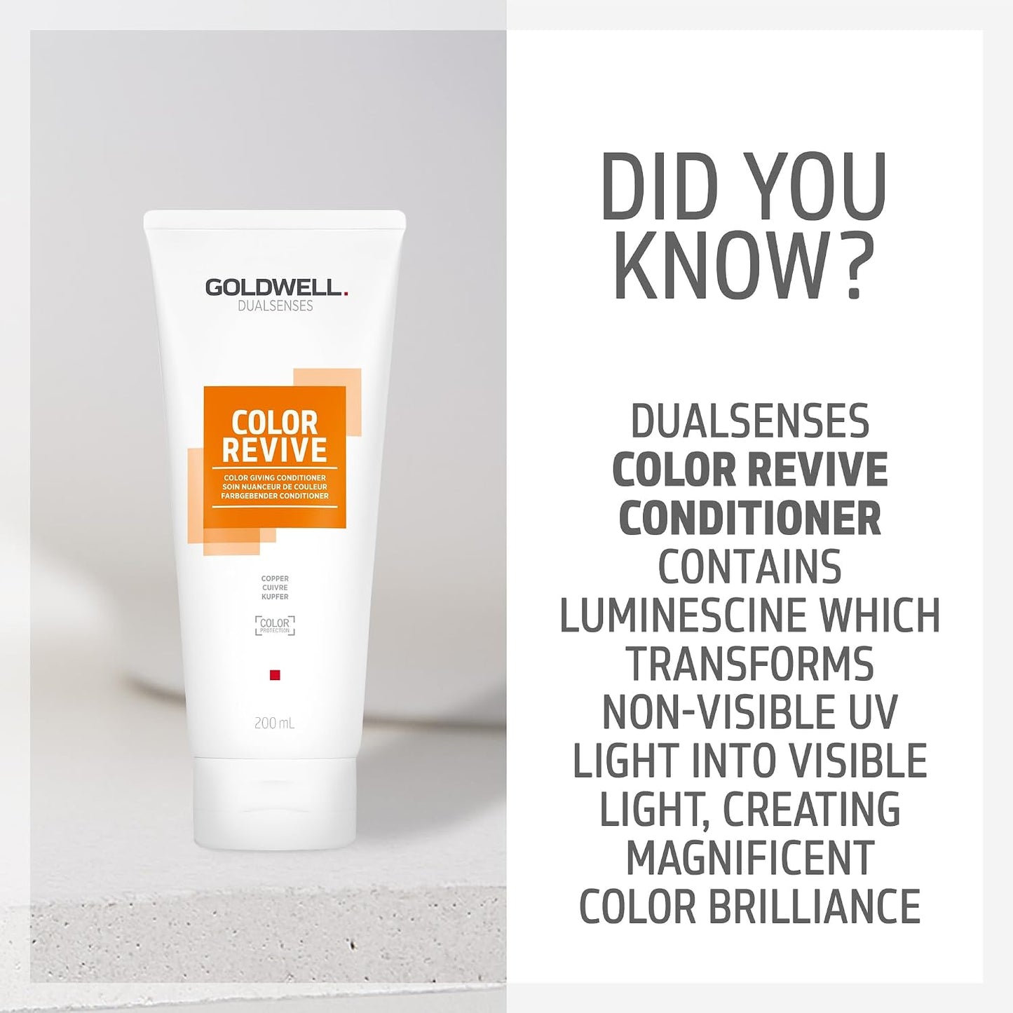 Goldwell Dualsenses Color Revive Conditioner, Copper, Refreshes Color, 200ml