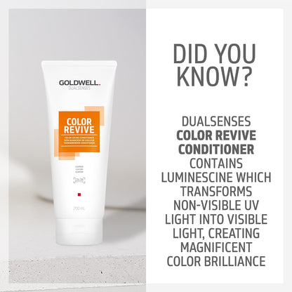 Goldwell Dualsenses Color Revive Conditioner, Copper, Refreshes Color, 200ml