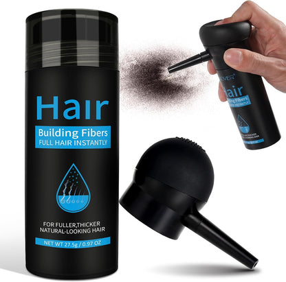 Hair Fibers for Men, Nature Keratin Hair Fibres, Hair Loss Concealer, Professional Fiber Hair Powder for Men and Women (Dark Brown)