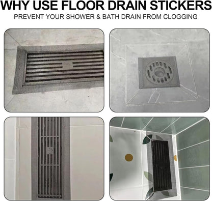 Shower Drain Hair Catcher, 10cm x 10m Self Adhesive Disposable Shower Drain Adapter, Drain Mesh Sticker Hair Sticker For Shower, with Plastic Spatula, for Bathroom, Kitchen Drain Protectors (10cm*10m)