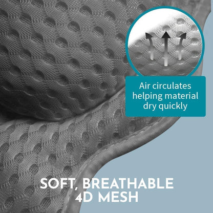 Bath Pillow, Non-Slip Bath Cushion for Head And Neck 4D Bathtub Pillow Air Mesh Headrest Cushion with Suction Cups Fits All Bathtub Spa