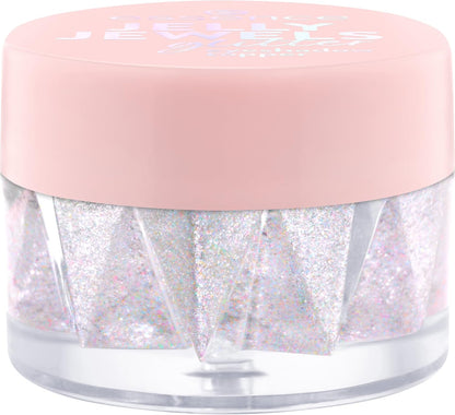 essence JELLY JEWELS glitter eyeshadow topper, instant result, intensive, dewy, glittery (4.2g)