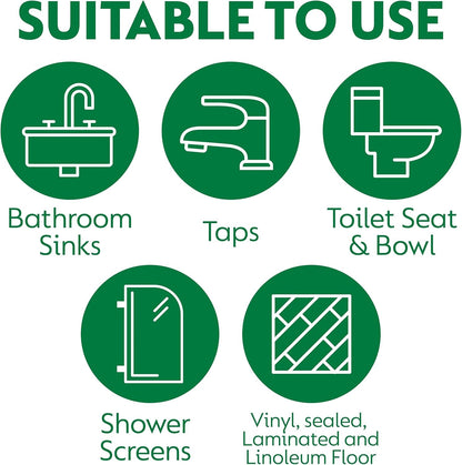 Dettol Spray, Bathroom Cleaner, 1L, Limescale Remover, Sparkling Clean, Tackles Grease and Grime, No Need to Rinse, Kills 99.9 Percent of Bacteria and Viruses