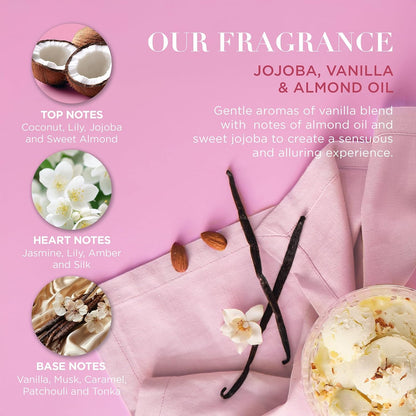 Baylis &amp; Harding Jojoba, Vanilla &amp; Almond Oil Luxury Pamper Present Gift Set - Vegan Friendly