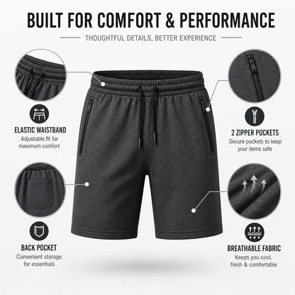ITRAT Men’s Fleece Shorts – Comfort Meets Everyday Flex