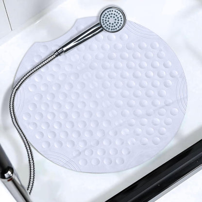 AQUALONA® Premium Shower Mat, Anti-Mould Non-Slip – Extra Soft TPE, Machine Washable – BPA, Latex, Phthalate Free (Bubbles White)
