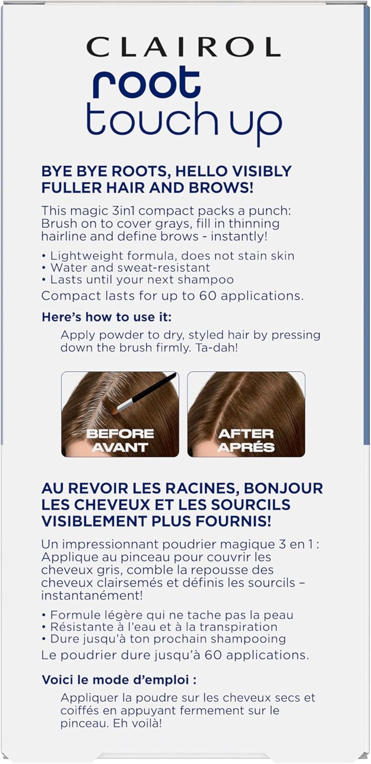 Clairol Root Touch-Up Concealing Powder, Medium Brown, 1 Count