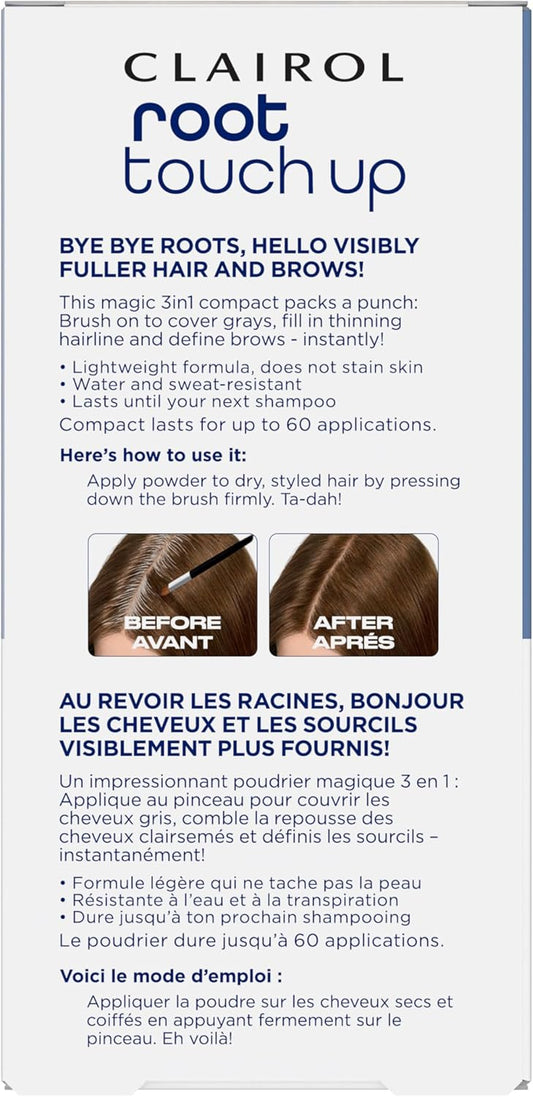 Clairol Root Touch-Up Concealing Powder, Medium Brown, 1 Count