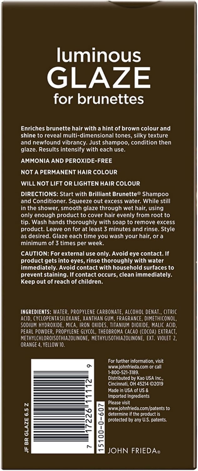 John Frieda Brilliant Brunette Luminous Color Glaze, 6.5 Ounces