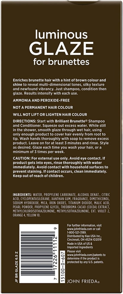 John Frieda Brilliant Brunette Luminous Color Glaze, 6.5 Ounces